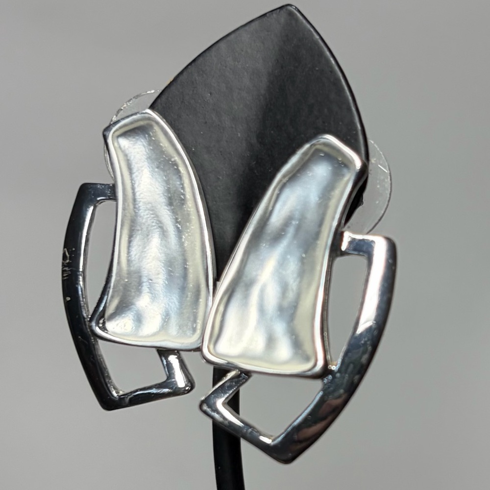Silver Modernest Abstract Post Earrings